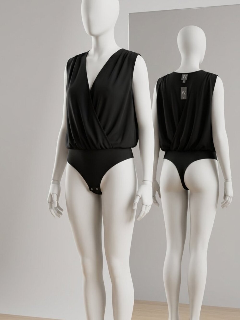 Body negro sin mangas talla XL